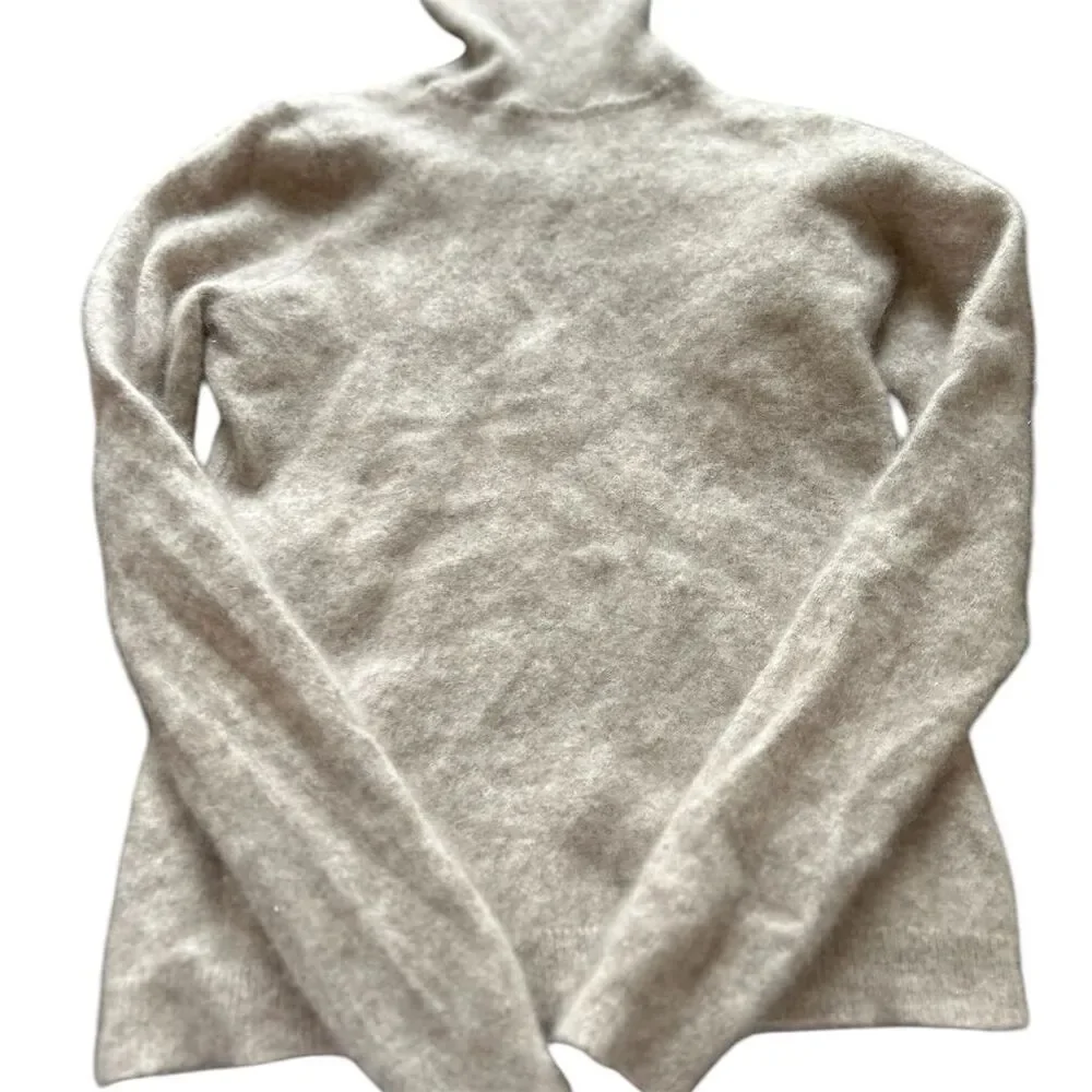 Charter club Women's Cashmere Turtleneck Sweater Beige Size XS - Picture 1 of 13